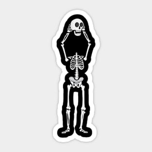 Skeleton Lifting His Head Sticker